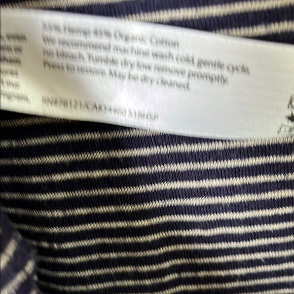 Eileen Fisher Navy and White Striped Dress - Picture 4 of 4